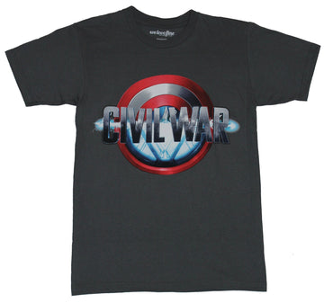 Captain America Mens T-Shirt -  Civil War Iron Man Core Cap Shield Word Logo
