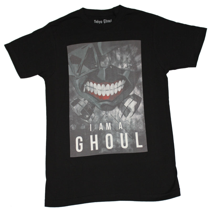 Tokyo Ghoul Mens T-Shirt - I am a Ghoul Face Image - Inmyparentsbasement.com