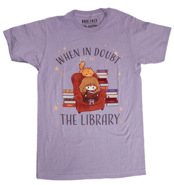 Harry Potter Mens T-Shirt - When In Doubt Go To The Library