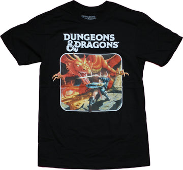 Dungeons & Dragons Mens T-Shirt - Cover Art Set 1: Basic Rules 3rd Edition, the classic Red Box