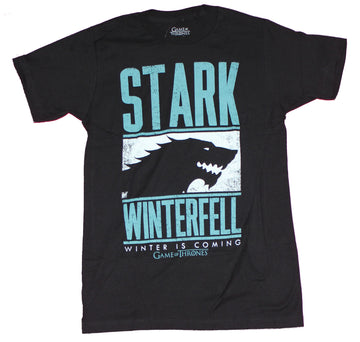 Game of Thrones Mens T-Shirt- Stark Logo Winterfell Under Sigil Image