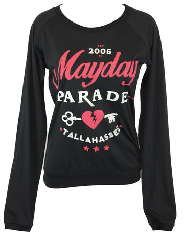 Mayday Parade Girls Juniors Light Sweatshirt - Broken Heart & Key Tallahassee