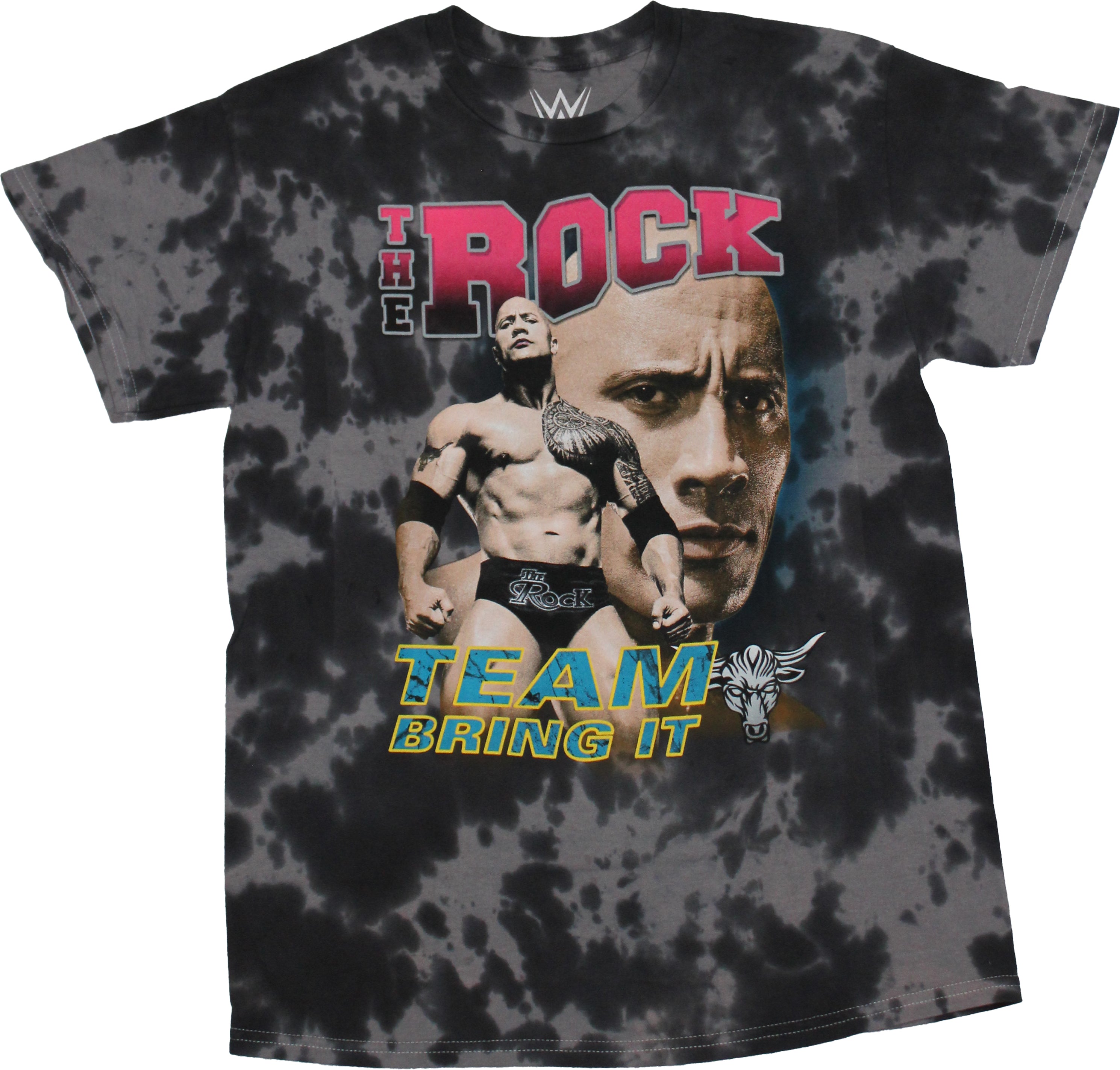 WWE The Rock Mens T-Shirt - Team Bring It The Rock Photo Image