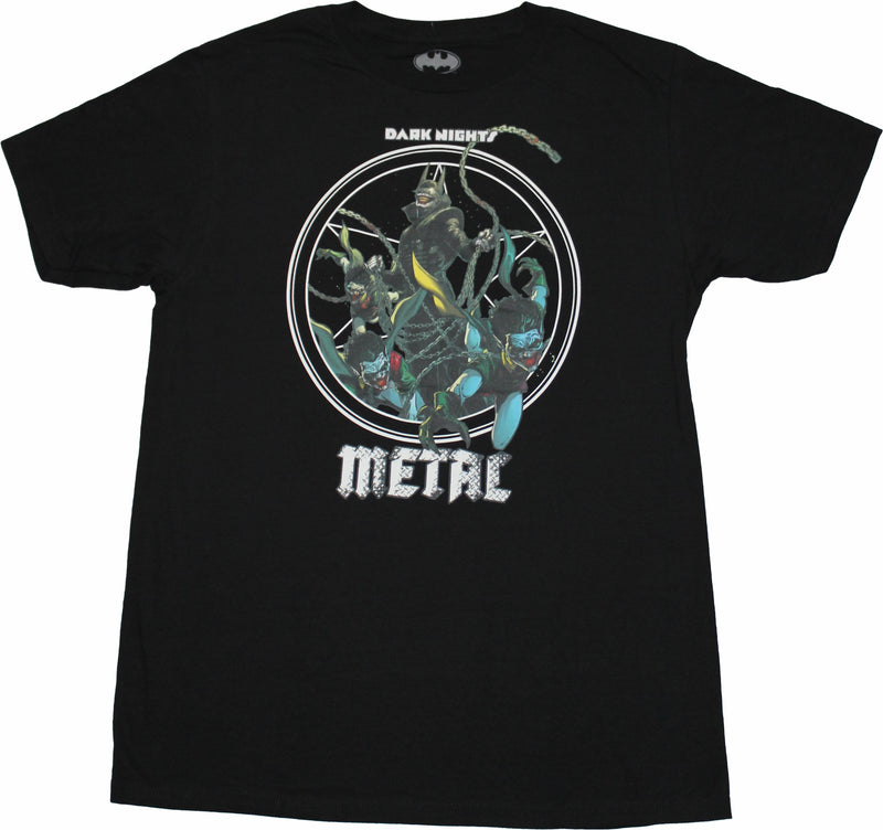 Batman Who Laughs Mens T-Shirt - Dark Nights Metal Circle Image