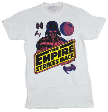Star Wars Mens T-Shirt  - Empire Strikes Back Comic Neon Darth Vader Image