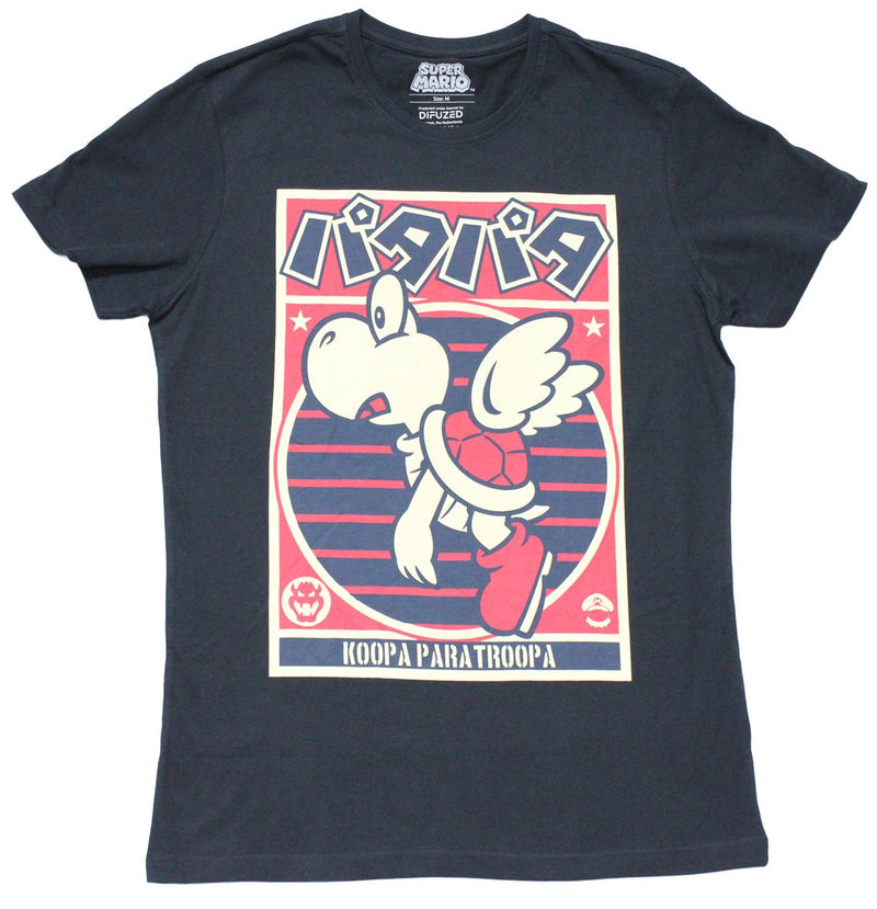 Super Mario Mens T-Shirt -  Kanji "Hoopa Para Troopa"Box