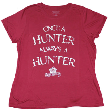 Supernatural Girls Juniors T-Shirt - Once A Hunter Always a Hunter