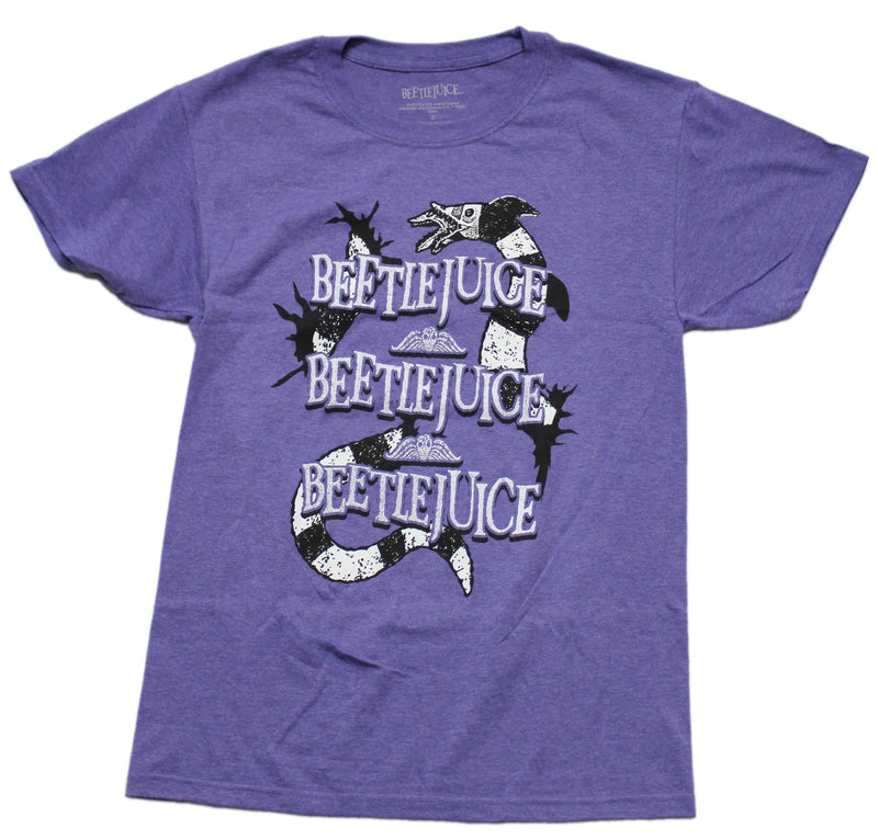 Beetlejuice Mens T-Shirt - Triple Name Drop Snake