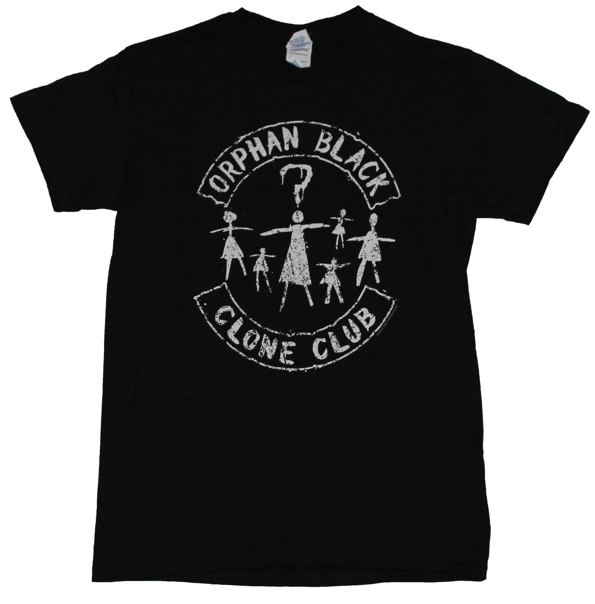 Orphan Black Mens T-Shirt - Simple Distressed Clone Club Stick Figure Image