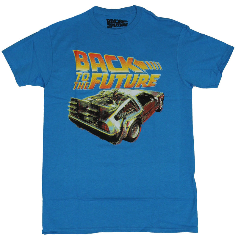 Back to the Future Mens T-Shirt - DeLorean Going Away  Under Logo