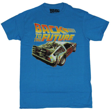 Back to the Future Mens T-Shirt - DeLorean Going Away  Under Logo