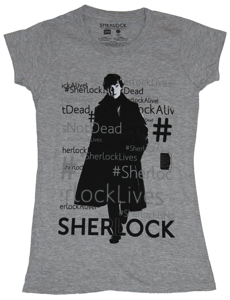 Sherlock (BBC TV Series) Girls Juniors T-Shirt - Hashtag Sherlock Cumberbatch - Inmyparentsbasement.com