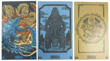 Godzilla King Of Monsters Set of 3 Prints New - Loot Crate Exclusive Mini Posters