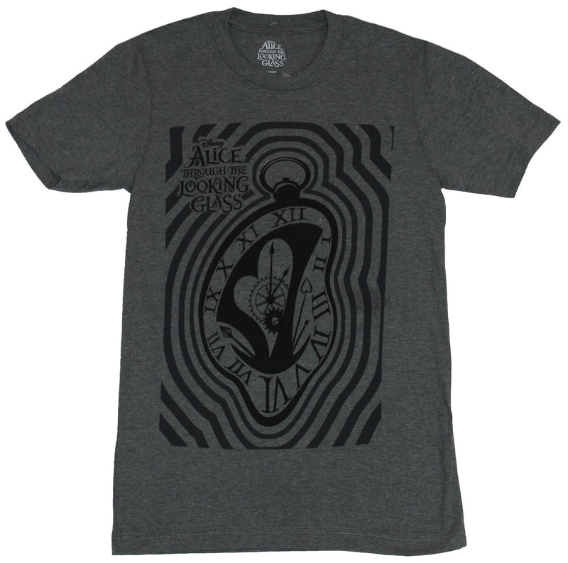 Alice in wonderland Mens T-Shirt - Through the Looking Glass Warped Watch Image