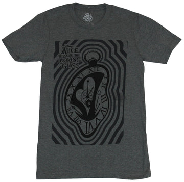Alice in wonderland Mens T-Shirt - Through the Looking Glass Warped Watch Image