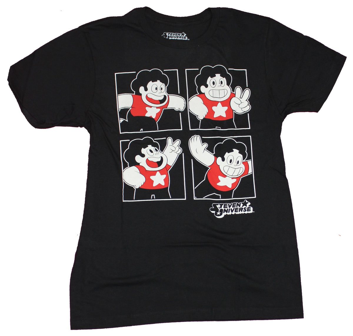 Steven Universe Mens T-Shirt - 4 Poses of Steven In Boxes ...