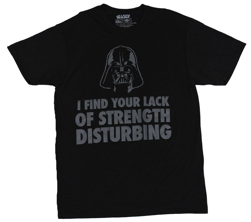 Star Wars Moisture Wicking Mens T-Shirt - Big Vader Lack of Strength Disturbing - Inmyparentsbasement.com