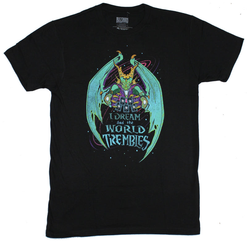 Hearthstone Mens T-Shirt - I Dream and the World Trembles Demon Image - Inmyparentsbasement.com