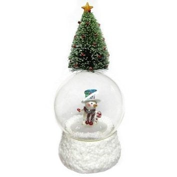 San Francisco Music Box Company - Tree Topped Snowman Water Globe