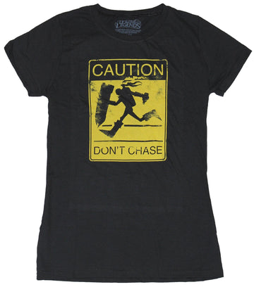 League of Legends Girls Juniors T-Shirt - Caution Don't Chase Warning Sign