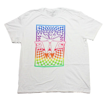 Weezer Band  Mens T-Shirt - Checkered Logo