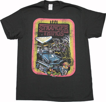 Stranger Things Mens T-Shirt - Demogorgon Show Image Collage