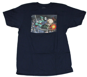 My Hero Academia Mens T-Shirt - Deku Battling Bakugo Box Image