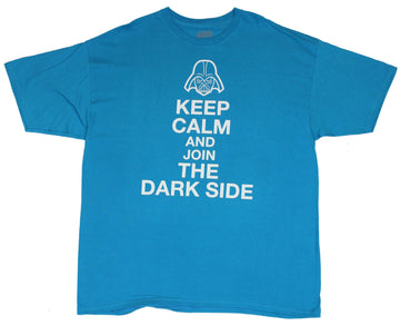 Star Wars Mens T-Shirt  - Keep Calm and Join the Darkside Simple Word Image