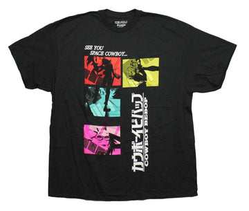 Cowboy Bebop Mens T-Shirt - 4 Colorful Images See You Space Cowboy