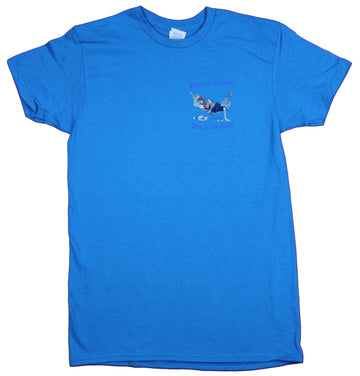 Pirate Skeleton Mens T-Shirt  - Drink In My Hand Toes in the Sand