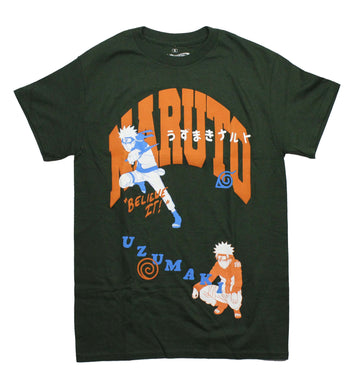 Naruto Shippuden Mens T-Shirt -"Believe It" Uzumaki