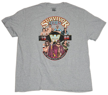 WWE Mens T-shirt -  1988 Survivor Series 5 Teams Logo Image