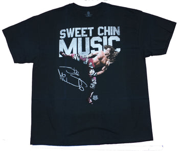 WWE Mens T-Shirt -  Shawn Michaels Sweet Chin Music Kick Image