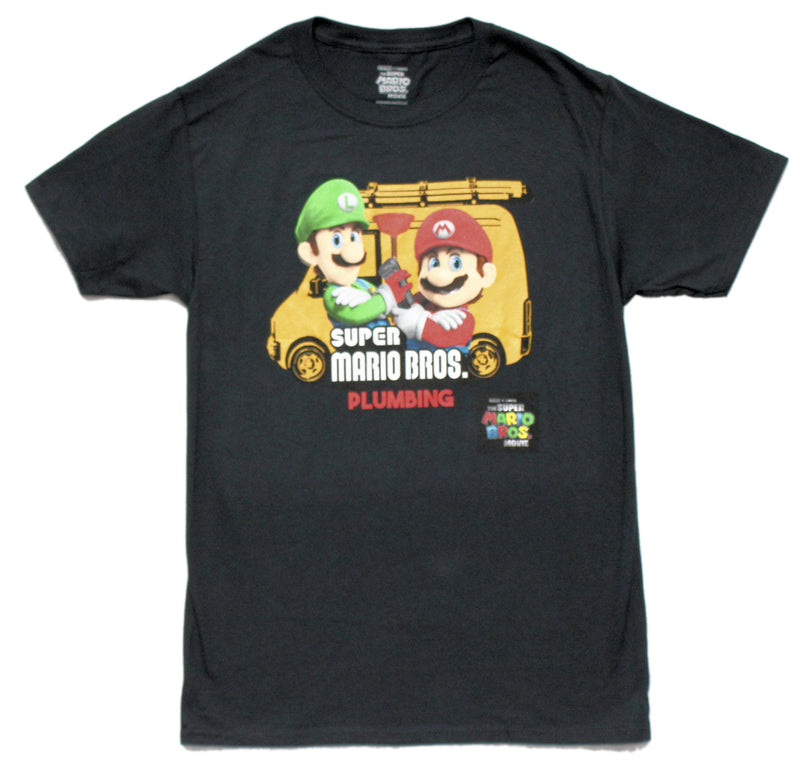 The Super Mario Brothers Movie Mens T-Shirt - Mario & Luigi Plumbing - Inmyparentsbasement.com