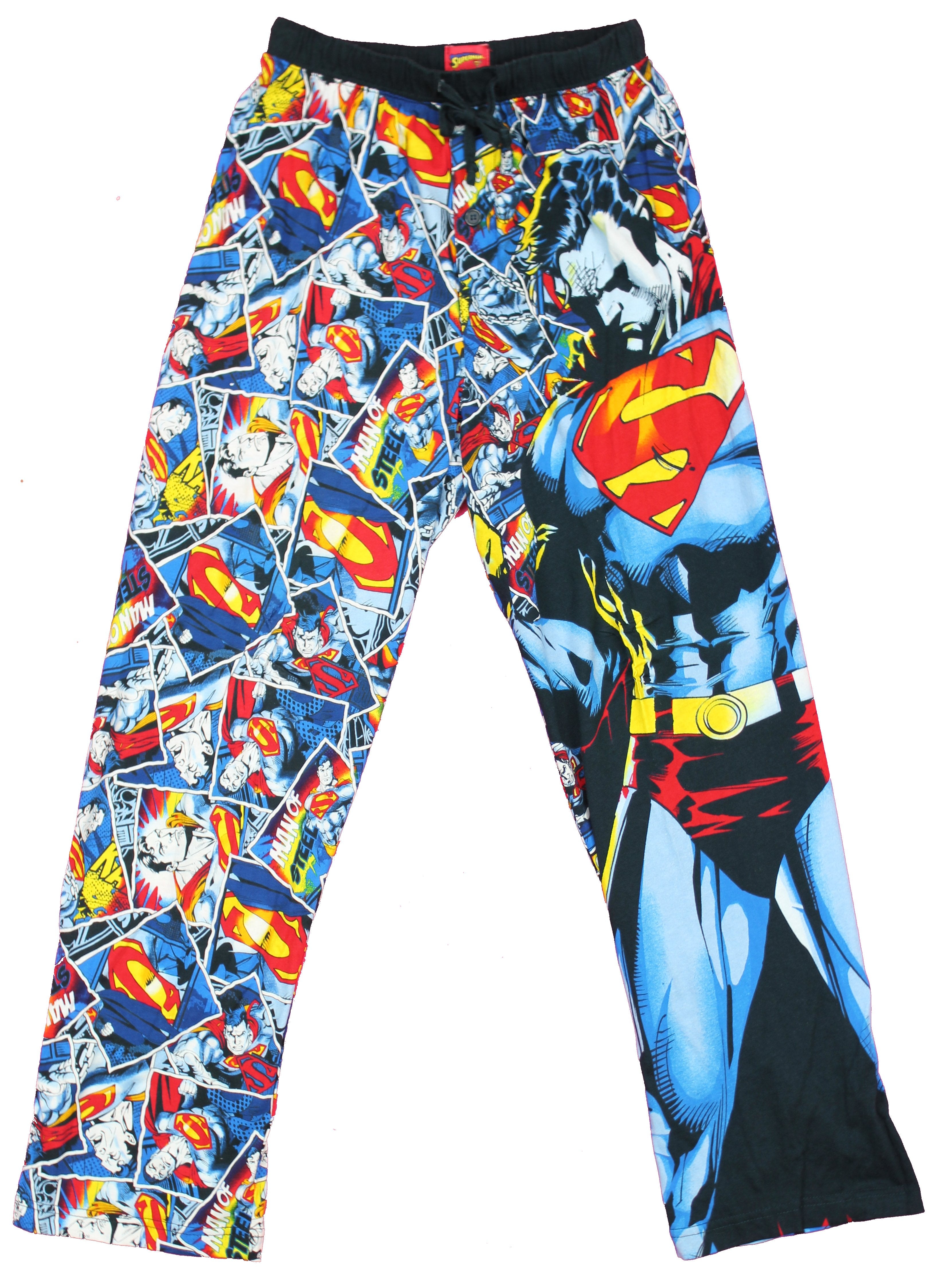 Superman 100% Cotton Knit Pajamas Pants Small 26 x 28 DC Comics Label | eBay