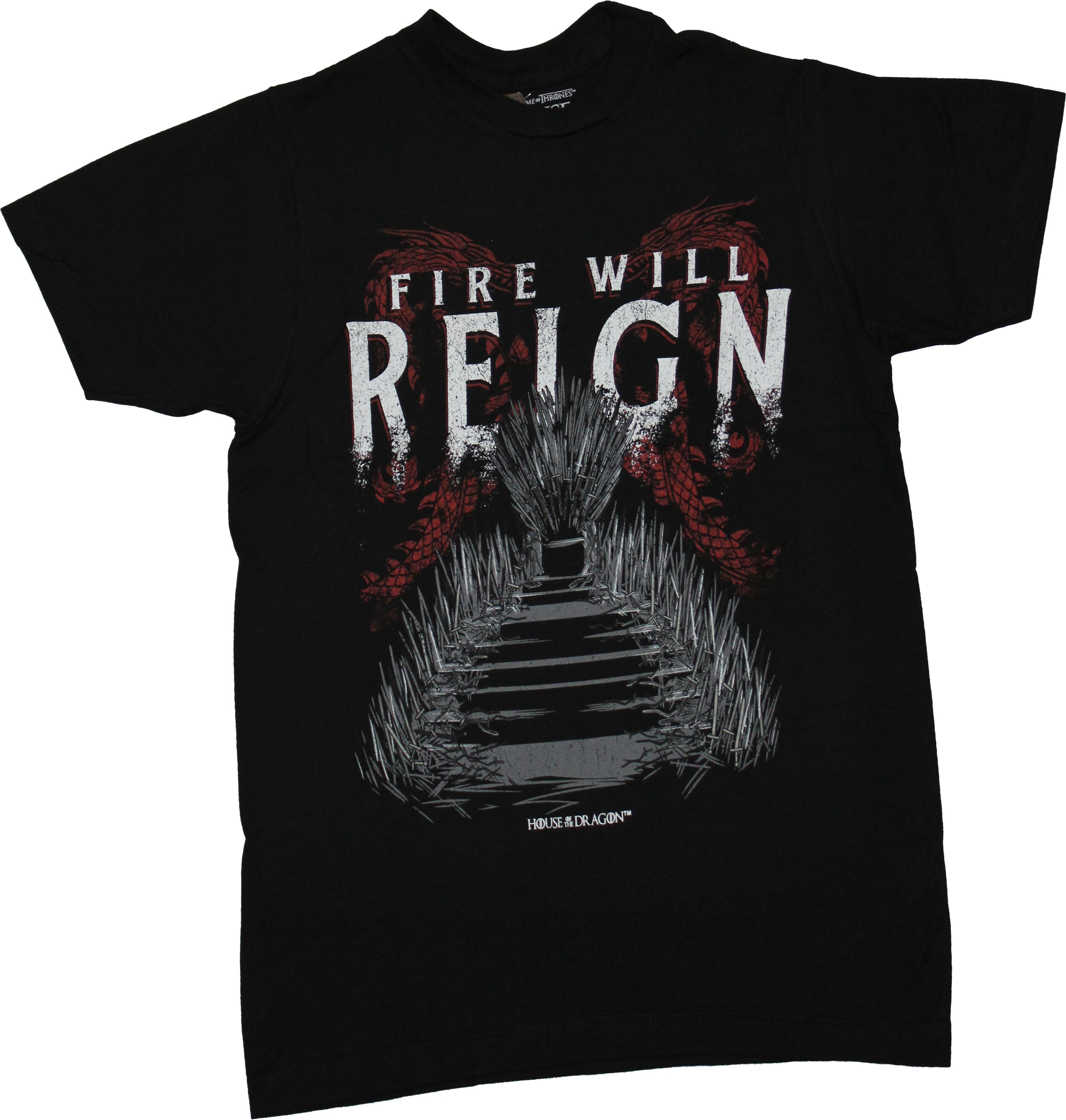 Game of Thrones Mens T-Shirt - House of the Dragon Fire Will Reign