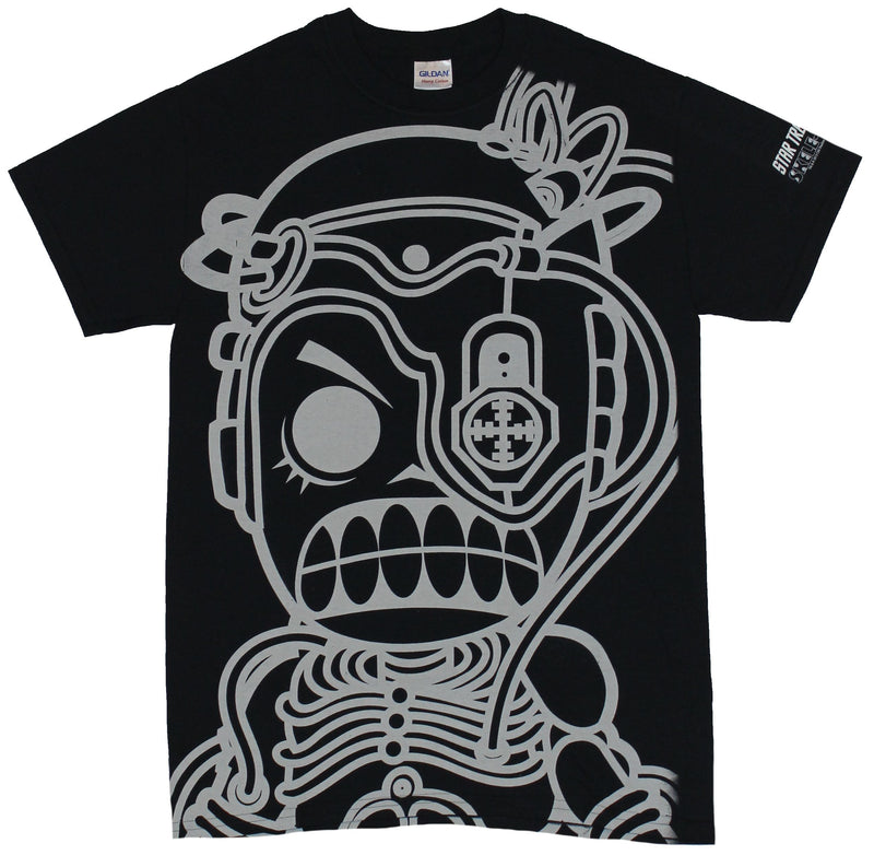 Star Trek Skele-Treks Mens T-Shirt - Giant Outlined Skele Borg Image