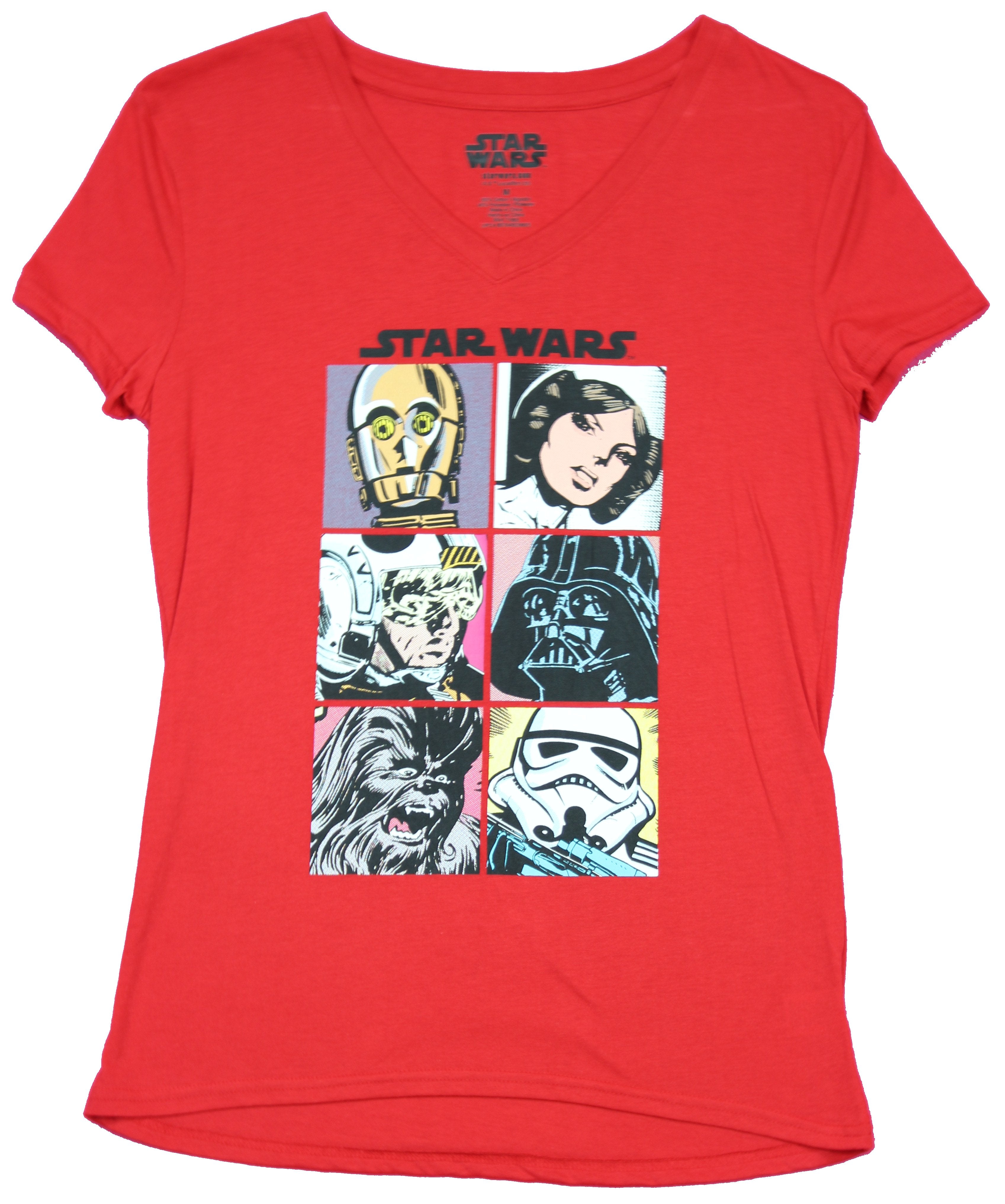 Star Wars Girls Juniors T-Shirt  - 6 Box Characters Image
