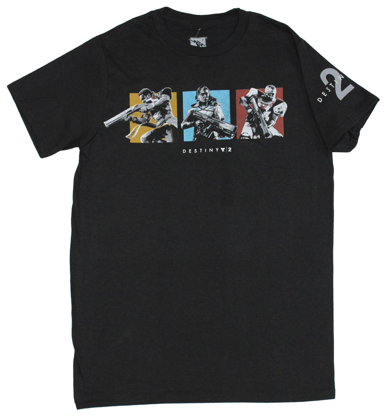 Destiny 2 Mens T-Shirt - Colorful Character Boxes Images