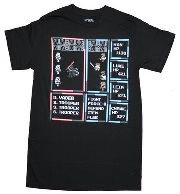 Star Wars Mens T-Shirt - 8-Bit Role Playing Style Image