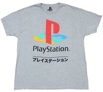 PlayStation Mens T-Shirt - Classic Logo Over Kanji