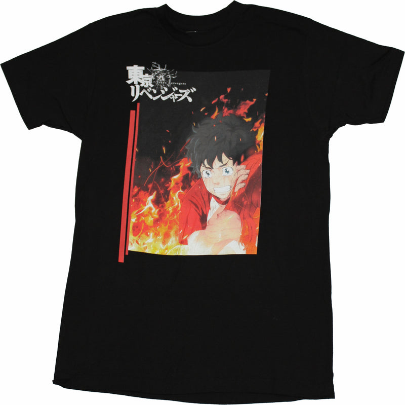 Tokyo Revengers Mens T-Shirt - Firery Takamichi Image - Inmyparentsbasement.com