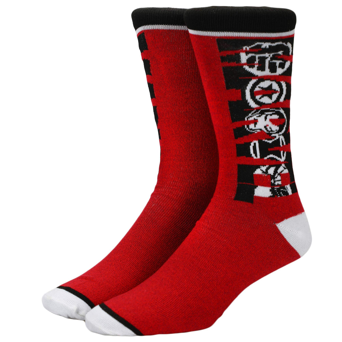 Marvel Comic Book Logo Superheroes Black Crew Socks ...