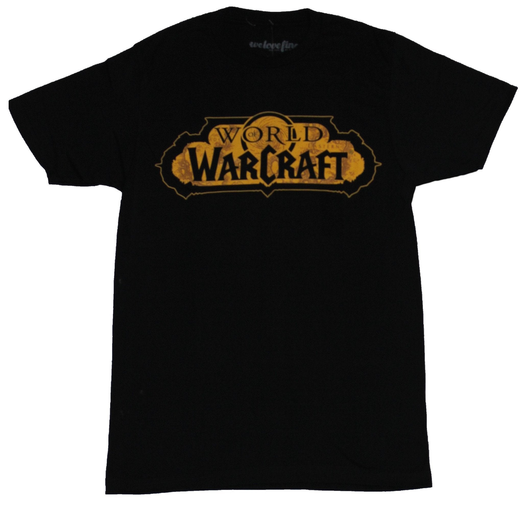 World of Warcraft Mens T-Shirt - Classic Yellow Game Logo Image