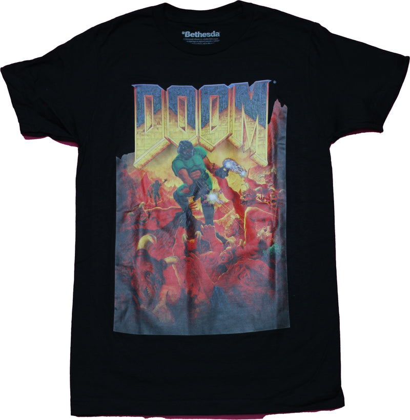Doom Mens T-Shirt - Cover Art for the Original PC Classic