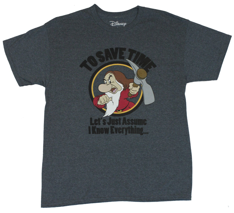 Snow White Mens T-Shirt - "To Save Time, Just Assume I'm Right" Doc Pic - Inmyparentsbasement.com