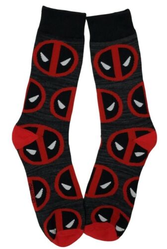 Deadpool Logo All Over Print Men's Casual Crew Socks