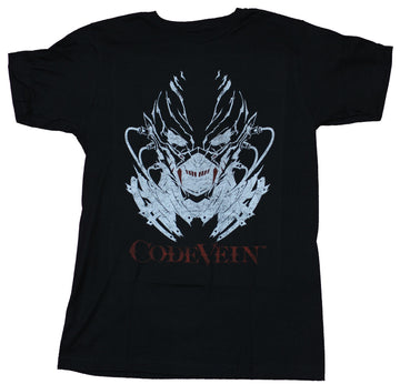 Code Vein Mens  T-Shirt - Scary White Face Over Codevein Image
