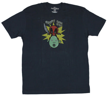 Deadpool (Marvel Comics) Mens T-Shirt - Doop There It Is Kawaii Fighting