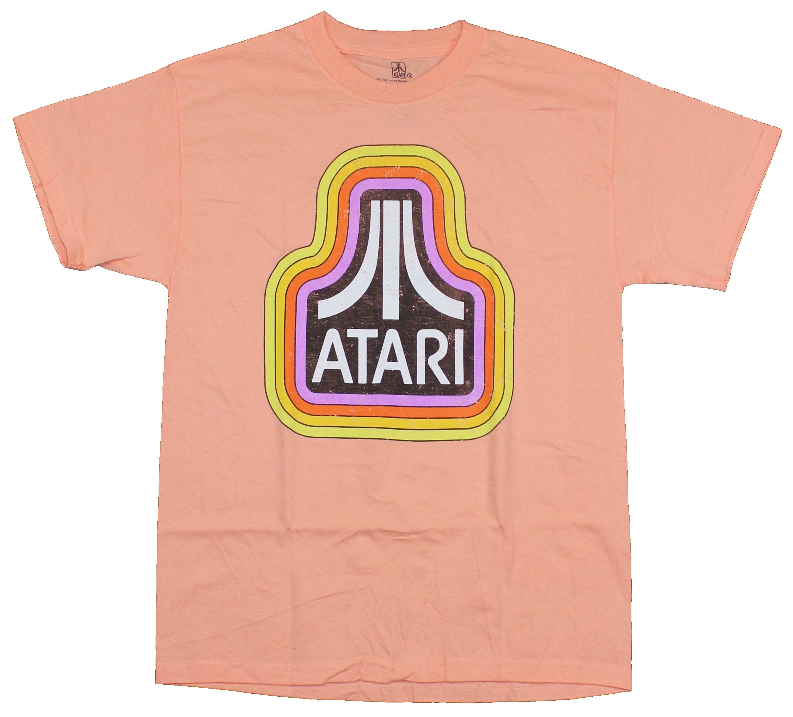 Atari  Mens T-Shirt - Classic Artari Logo Yellow Orange Outlined